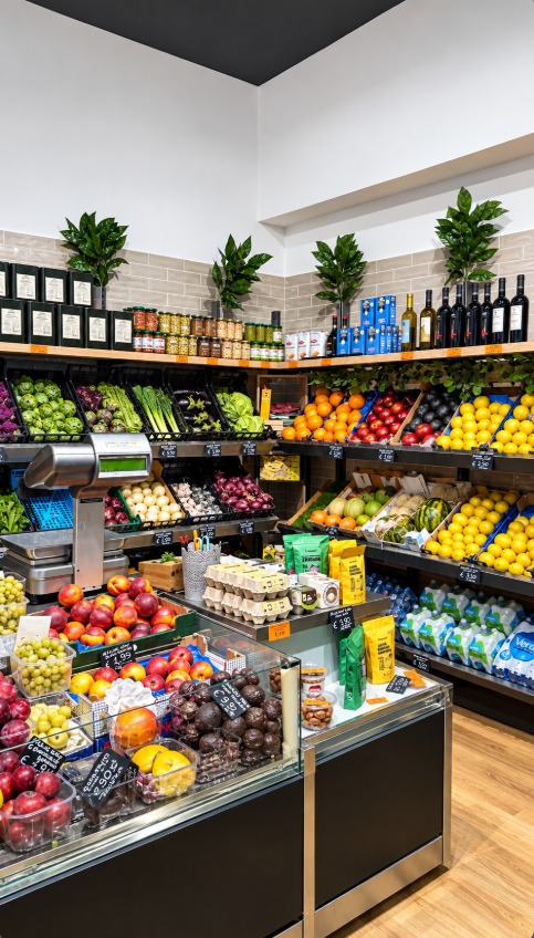 Il negozio Non solo frutta con frutta, verdura e prodotti selezionati