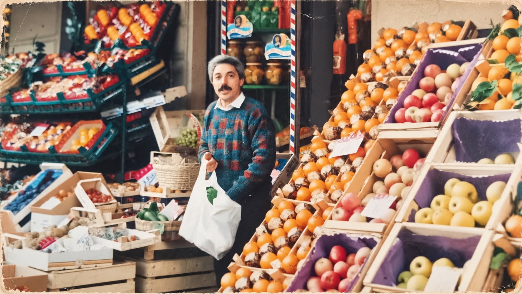 Il negozio di frutta e verdura negli anni passati